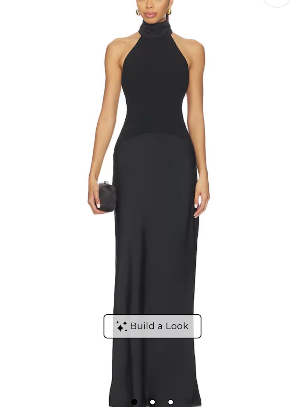 Lovers + Friends Lola Gown Black Halter Maxi - Formal Evening Dress- XS